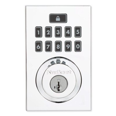 Kwikset 914 Series SmartCode Zigbee Contemporary Deadbolt with Cox, Polished Chrome
